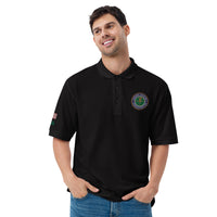 FAA Logo Men's Premium Polo - Green Letters