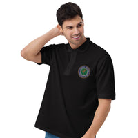 FAA Logo Men's Premium Polo - Green Letters