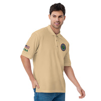 FAA Logo Men's Premium Polo - Green Letters