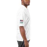 FAA Logo Men's Premium Polo - Green Letters