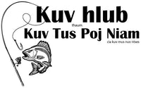 Kuv Hlub Kuv Tus Poj Niam -  White / Grey - Short-Sleeve Unisex T-Shirt