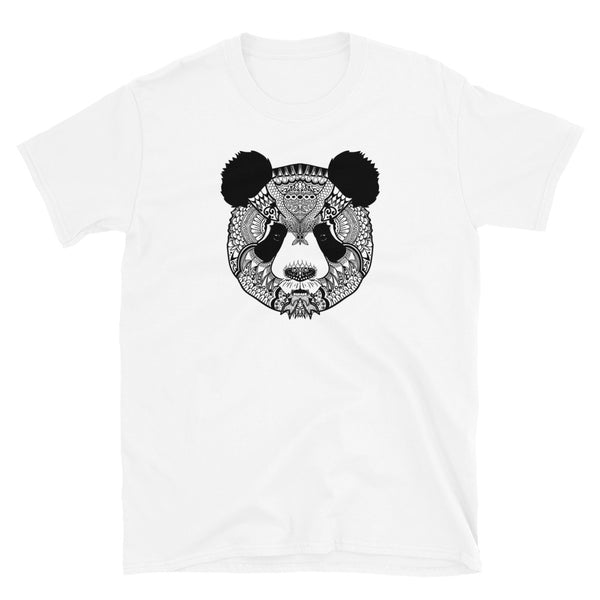 Panda Mandala - White Short-Sleeve Unisex T-Shirt