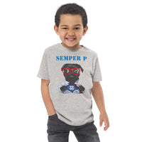 Semper P - Toddler Jersey T-shirt - White/Gray/Navy