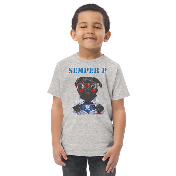 Semper P - Toddler Jersey T-shirt - White/Gray/Navy