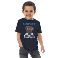 Semper P - Toddler Jersey T-shirt - White/Gray/Navy