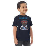 Semper P - Toddler Jersey T-shirt - White/Gray/Navy