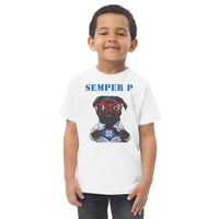 Semper P - Toddler Jersey T-shirt - White/Gray/Navy