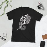 Elephant Mandala - Black/Gray/White - Short-Sleeve Unisex T-Shirt