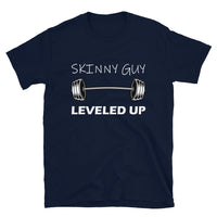 Skinny Guy Leveled Up - Short-Sleeve Unisex T-Shirt - Navy