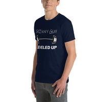 Skinny Guy Leveled Up - Short-Sleeve Unisex T-Shirt - Navy