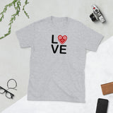 L-OVE - White/Grey - Short-Sleeve T-Shirt