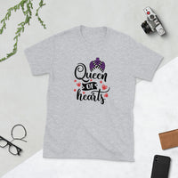 Queen of Hearts - White/Grey - Short-Sleeve T-Shirt