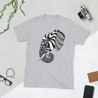 Elephant Mandala - Black/Gray/White - Short-Sleeve Unisex T-Shirt