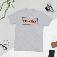 Peaches - White/Grey - Short-Sleeve Unisex T-Shirt