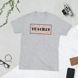 Peaches - White/Grey - Short-Sleeve Unisex T-Shirt