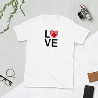 L-OVE - White/Grey - Short-Sleeve T-Shirt