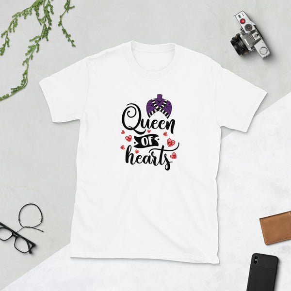 Queen of Hearts - White/Grey - Short-Sleeve T-Shirt