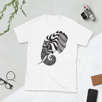 Elephant Mandala - Black/Gray/White - Short-Sleeve Unisex T-Shirt