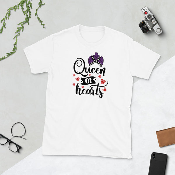 Queen of Hearts - White/Grey - Short-Sleeve T-Shirt